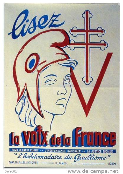 Carte Postale : De Gaulle Sur Les Murs De France - R 2816 - Uomini Politici E Militari