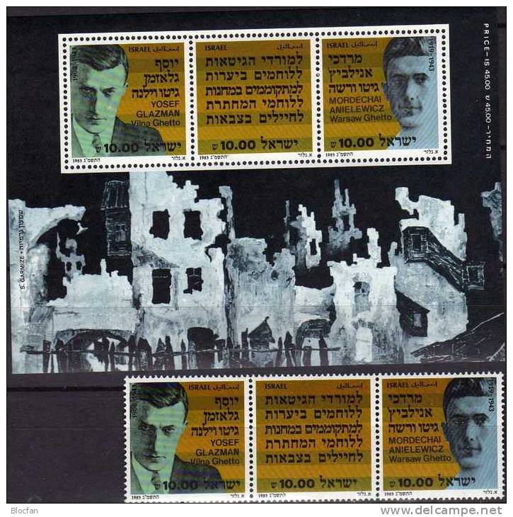 Memory Widerstand Gegen Holocaust 1983 Israel 930/2 Plus Block 24 ** 8€ Trümmer Im Ghetto Warschau History Sheet Of Asia - Blocs-feuillets