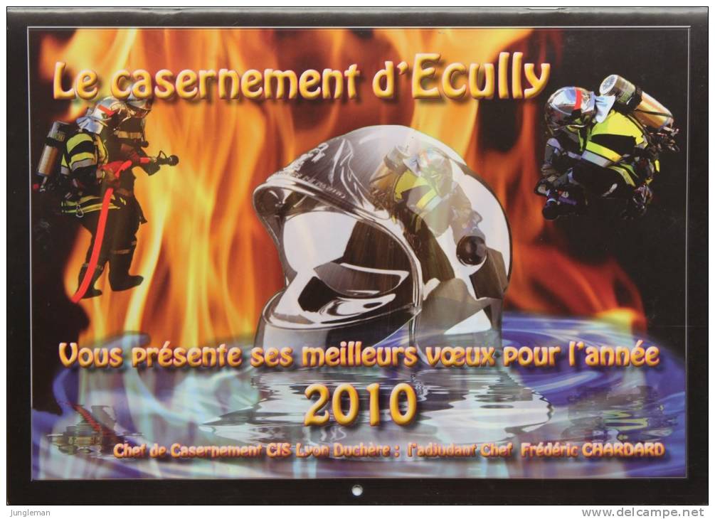 Calendrier Des Pompiers - Année 2010 - Ville D'Ecully ( 69300 ) - TBE - Pompiers