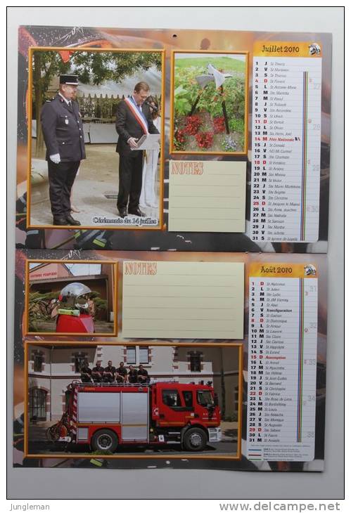 Calendrier Des Pompiers - Année 2010 - Ville D'Ecully ( 69300 ) - TBE - Brandweer