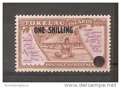 TOKELAU IS. - 1956 1 SHILLING SURCHARGE MH *   SG 5 - Tokelau