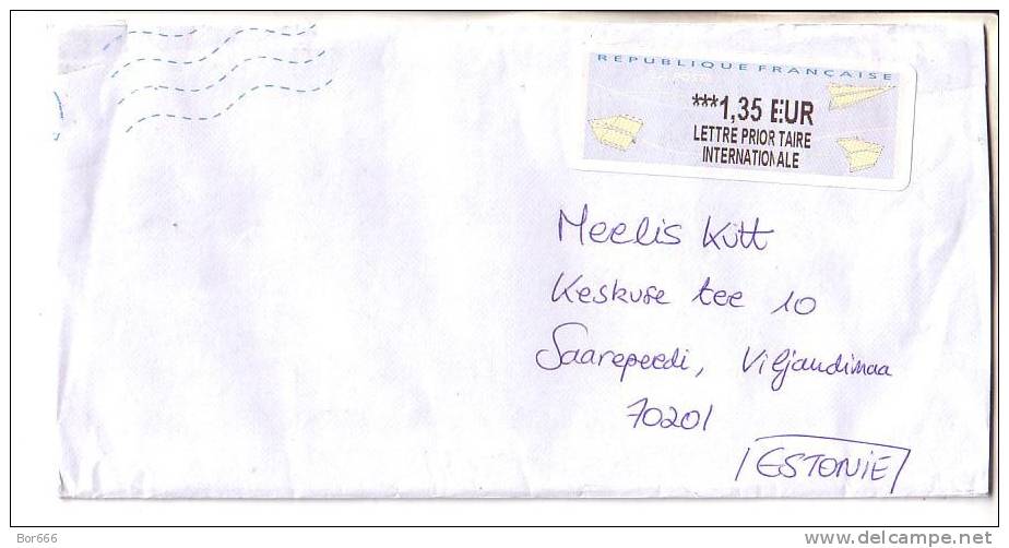 GOOD FRANCE Postal Cover To ESTONIA 2011 - Postage Paid - Lettres & Documents