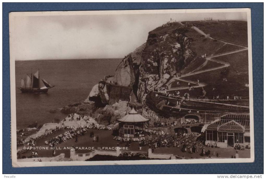 DEVON - CP CAPSTONE HILL AND PARADE - ILFRACOMBE - 7A EXCEL SERIES - TIMBRES TAXE ET CACHETS T ET T30 - Ilfracombe