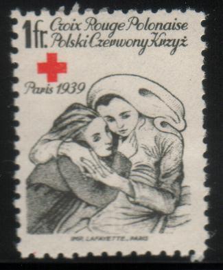 POLAND 1939 POLISH RED CROSS ISSUED IN PARIS  CROIX ROUGE POLONAISE NHM France Polonica Nurse & Child Medicine - Etichette Di Fantasia