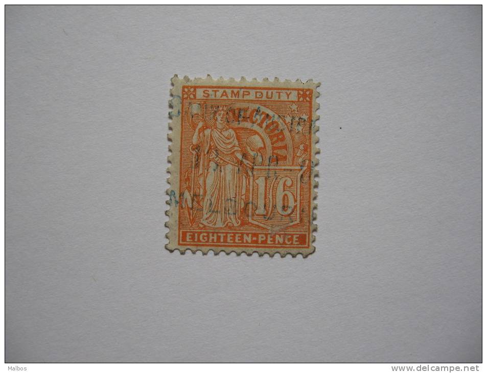 VICTORIA   1896  (ob)   S&G# 342     P12.5  Orange    W82 "V" - Oblitérés