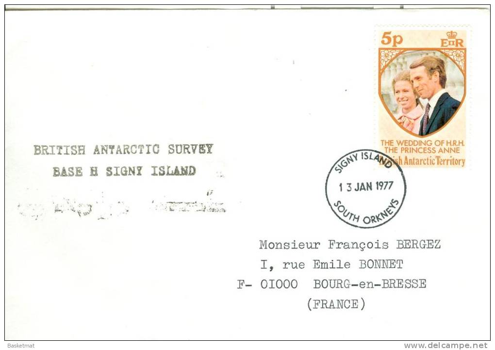 TERRITOIRE ANTARTIQUE BRITANNIQUE   CACHET SIGNY ISLAND 13/1/1977 - Autres & Non Classés