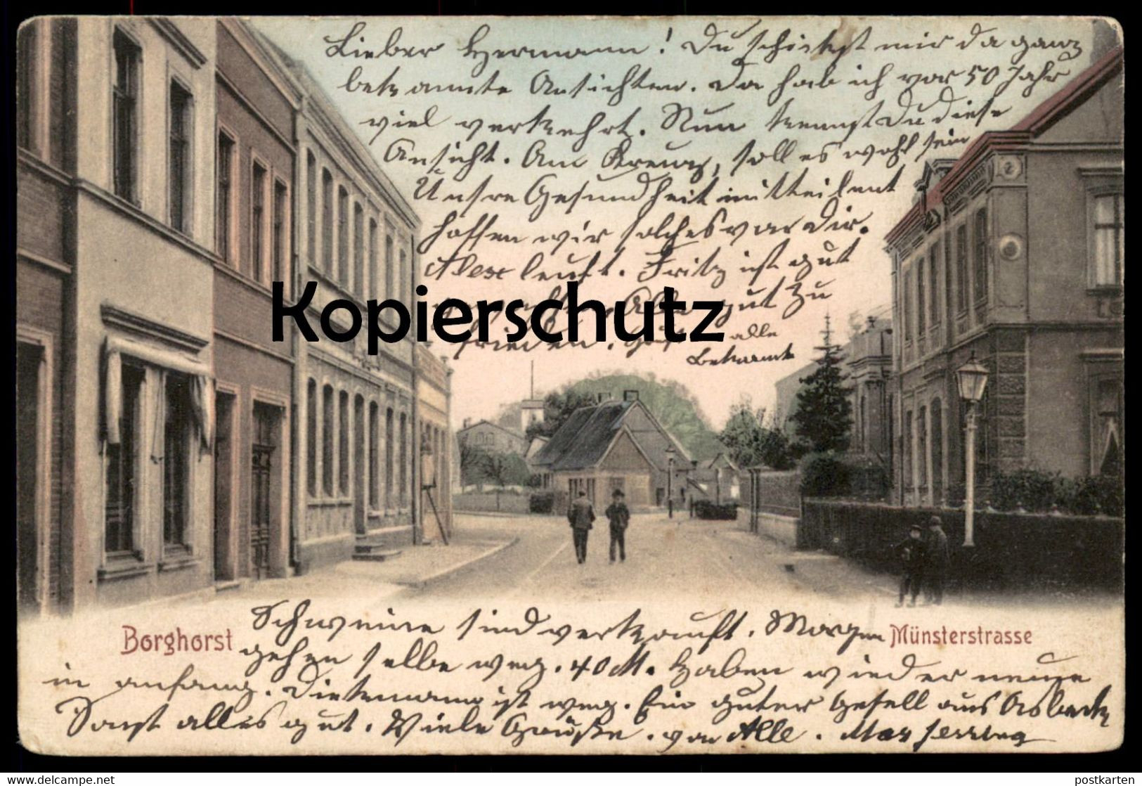 ALTE POSTKARTE BORGHORST MÜNSTERSTRASSE 1904 Burgsteinfurt Steinfurt Cpa Postcard AK Ansichtskarte - Steinfurt