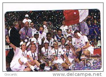 FRANCIA (FRANCE) - ORANGE  (GSM RECHARGE) - FRANCE CHAMPIONNE EUROPE 2001 BASKET BALL    - USED°- RIF. 5458 - Per Cellulari (ricariche)