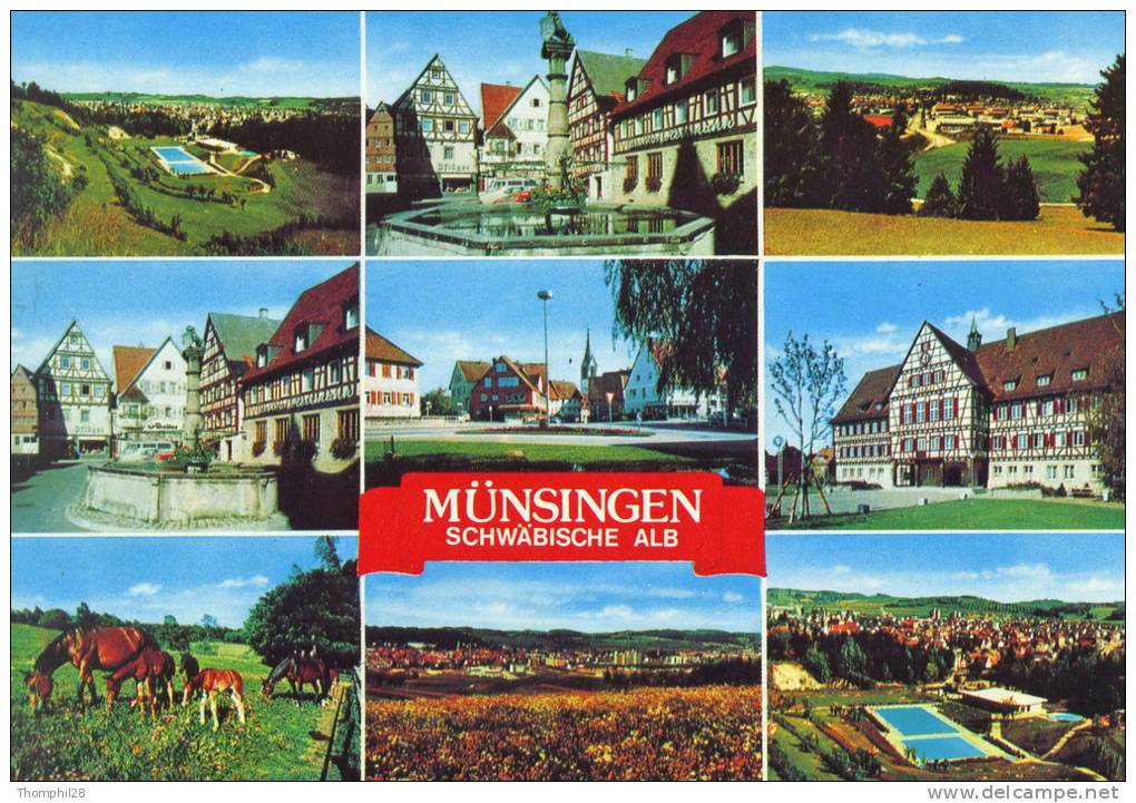 MÜNSINGEN / MUENSINGEN - SCHWÄBISCHE ALB - Carte Multivues, Circulée En 1978 - Münsingen