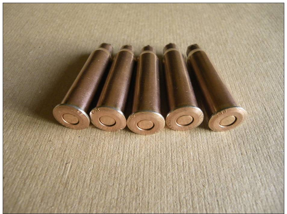 5 Cartouches Feuillettes Russes Calibre 7,62mm Mosin Nagant - Equipment