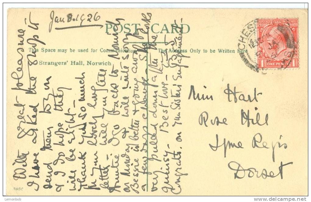 UK, United Kingdom, Stranger´s Hall, Norwich, 1926 Used Postcard [P7389] - Norwich