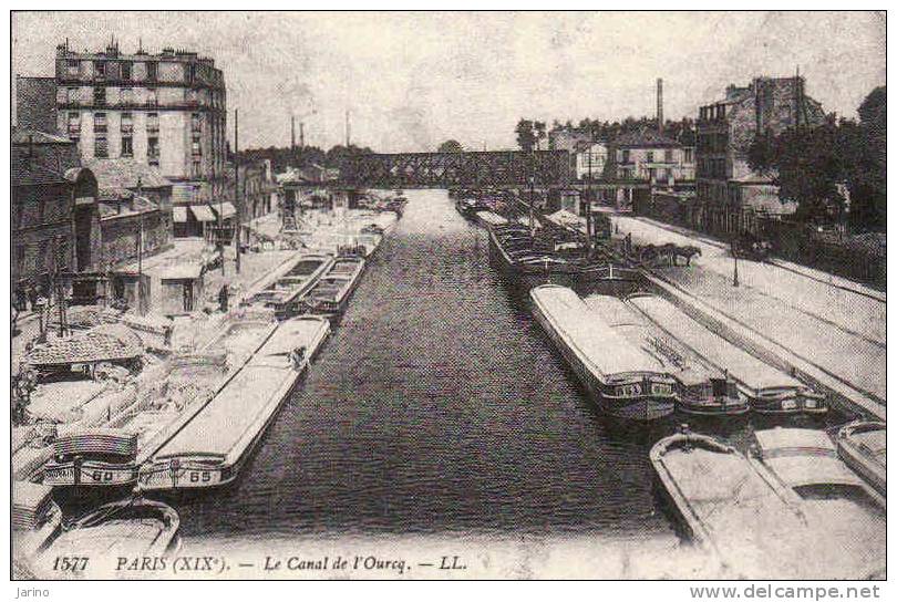 Paris, Le Canal De L'Ourcq, Remorqueurs,....réédition Cecodi - Schlepper