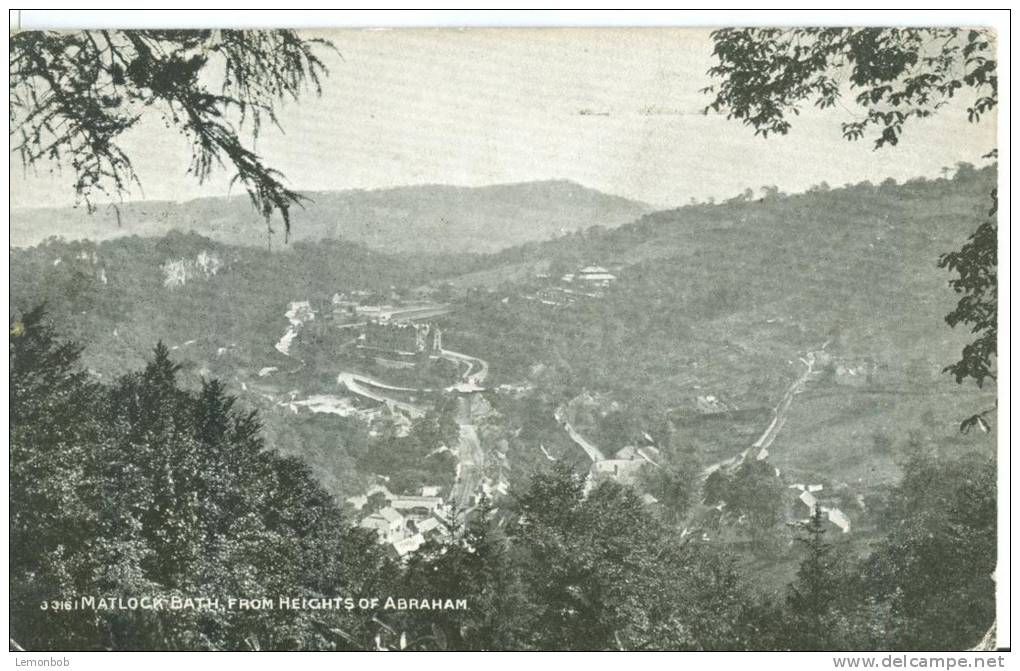 UK, United Kingdom, Matlock Bath From Heights Of Abraham, 1918 Used Postcard [P7403] - Derbyshire