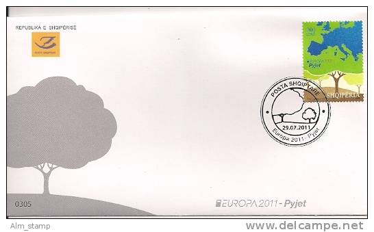 2011  Albanien Mi 3366  FDC  Europa: Der Wald. - 2011