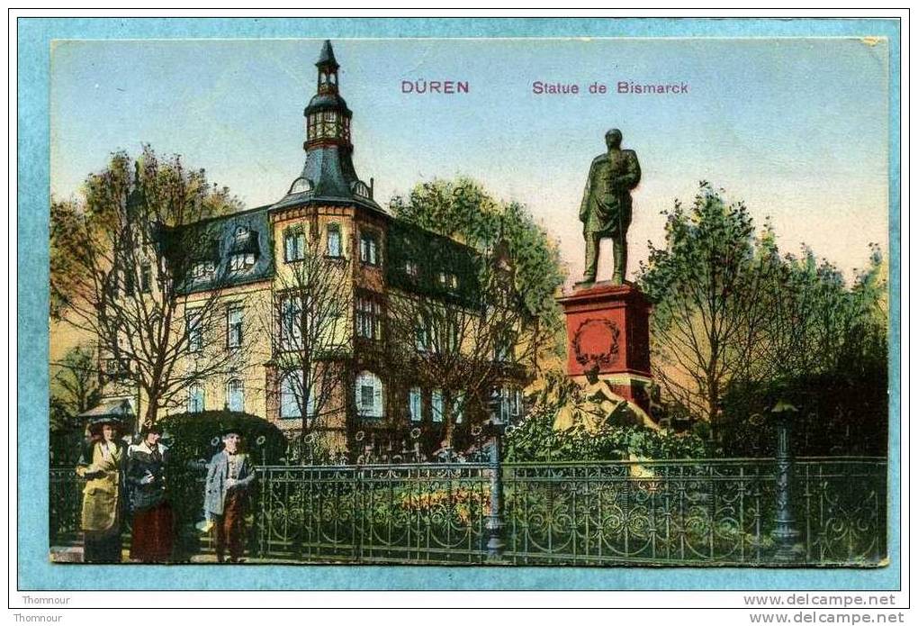 DÜREN  -  Statue De  Bismarck  -  CARTE ANIMEE  - - Dueren