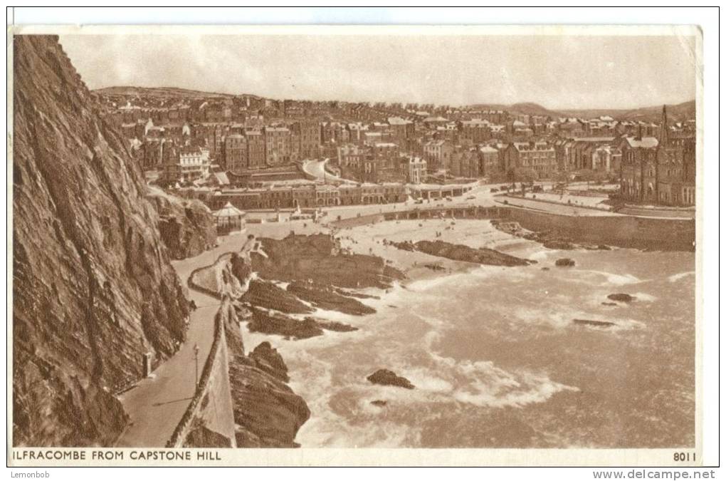UK United Kingdom, Ilfracombe From Capstone Hill, 1951 Used Postcard [P7416] - Ilfracombe