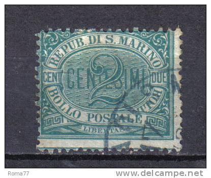 R39 - SAN MARINO 1877 , Prima Emissione :  Il N. 1 Usato - Used Stamps