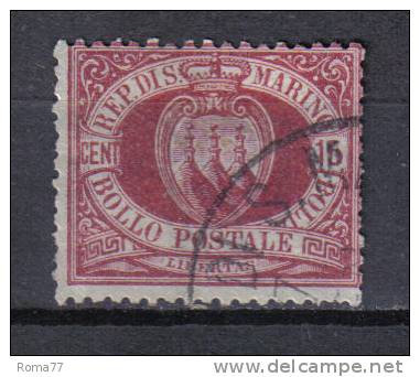 R53 - SAN MARINO 1892 ,   Il N. 15 Used - Oblitérés