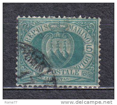 R59 - SAN MARINO 1894 ,   Il N. 27  Used - Oblitérés