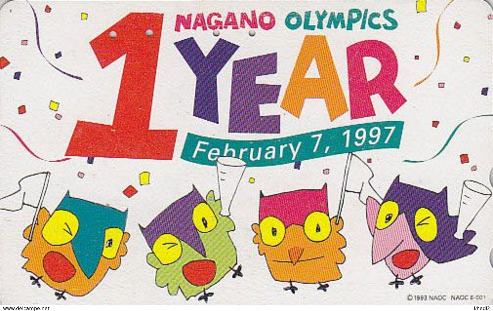 Télécarte JAPON / 270-04158 - Animal Oiseau HIBOU Jeux Olympiques NAGANO - OWL Bird OLYMPIC GAMES Japan Free Pc -  2076 - Olympische Spiele