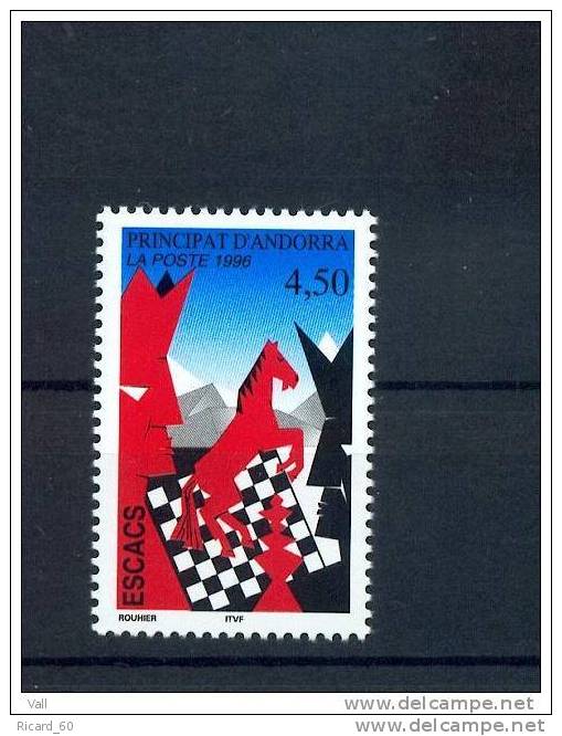 Timbre(s) Neuf(s)** Andorre, N°477, Jeu D'échecs,1996 - Ungebraucht