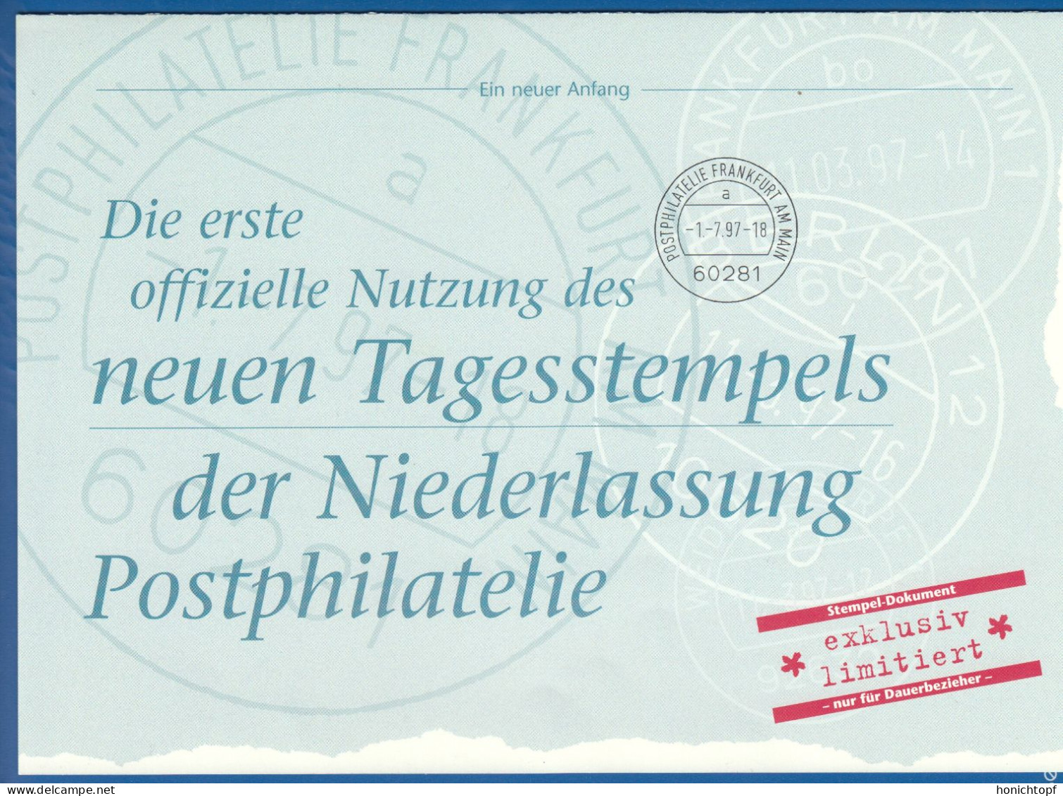 Deutschland; 1997; MiNr 1927/30 O Block 39; Dokumenta Kassel Sonderblatt - Sonstige & Ohne Zuordnung