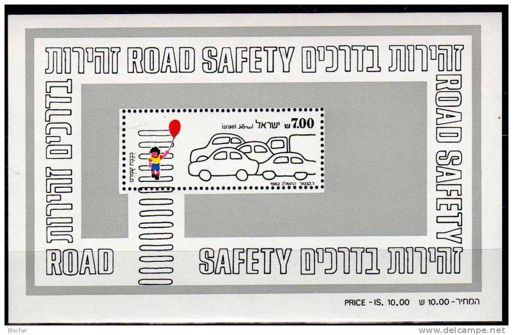 Sicherheit Im Straßen-Verkehr 1982 Israel Block 21 ** 3€ Kind Mit Ballon Ampel Autos Bloc Trafic Sheet Of Asia - Hojas Y Bloques