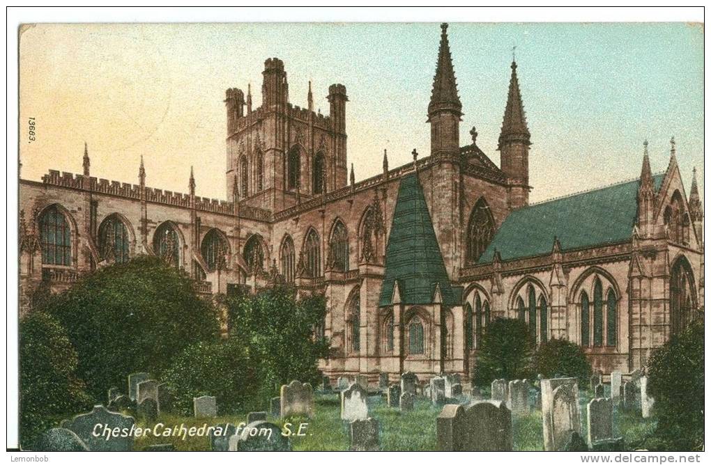 UK, United Kingdom, Chester Cathedral From SE, 1924 Used Postcard [P7450] - Chester