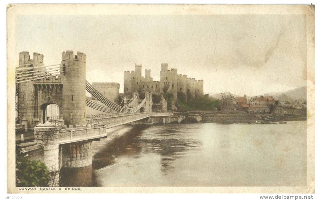 UK, United Kingdom, Conway Castle & Bridge, Early 1900s Unused Postcard [P7468] - Caernarvonshire
