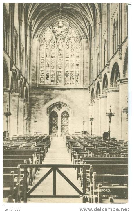 UK, United Kingdom, Hereford, Cathedral Interior, Early 1900s Unused Postcard [P7471] - Herefordshire