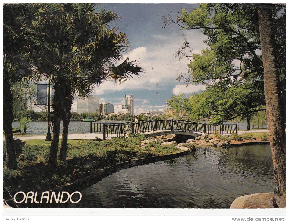 ZS9754 Orlando View O Downtown With Lake In Foreground Used Perfect Shape - Orlando