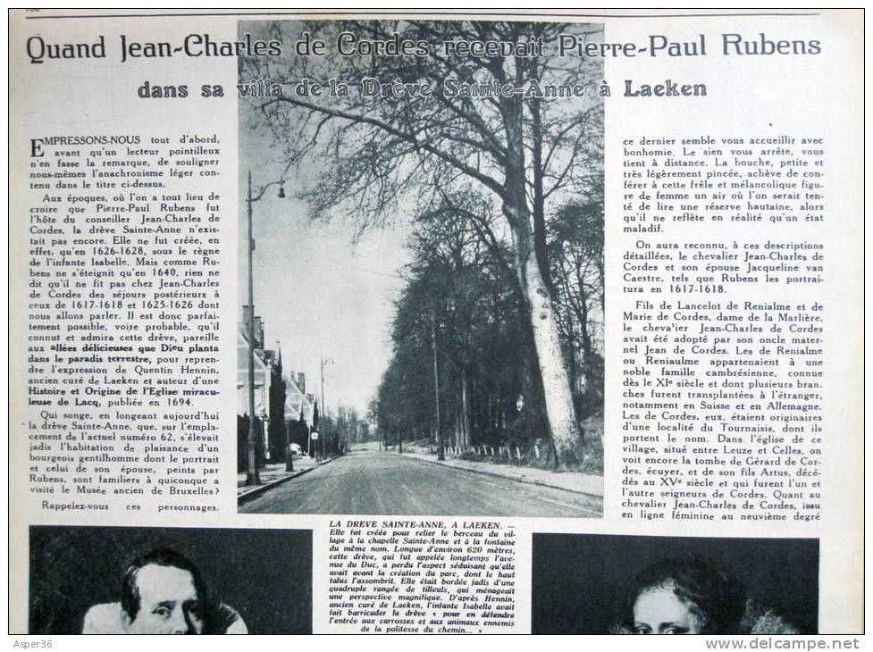 Magazine Avec Article "Villa De La Drève Sainte-Anne De Jean-Charles De Cordes à Laeken" 1947 - Collezioni