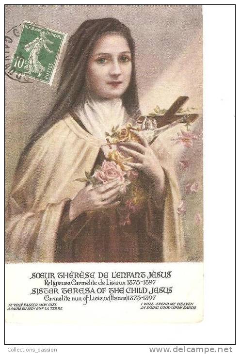 CP, Christianisme, Soeur Thérèse De L´Enfant Jésus, Religieuse Carmélite De Lisieux, Suivi De Texte, Voyagée - Santi