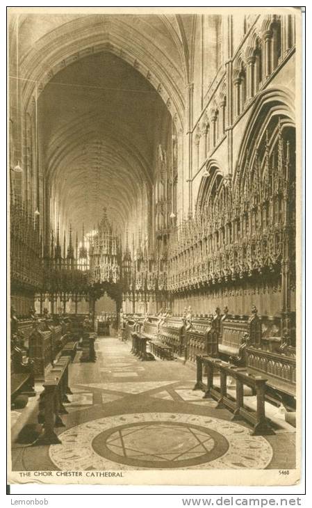 UK, United Kingdom, The Choir, Chester Cathedral, 1952 Used Postcard [P7484] - Chester