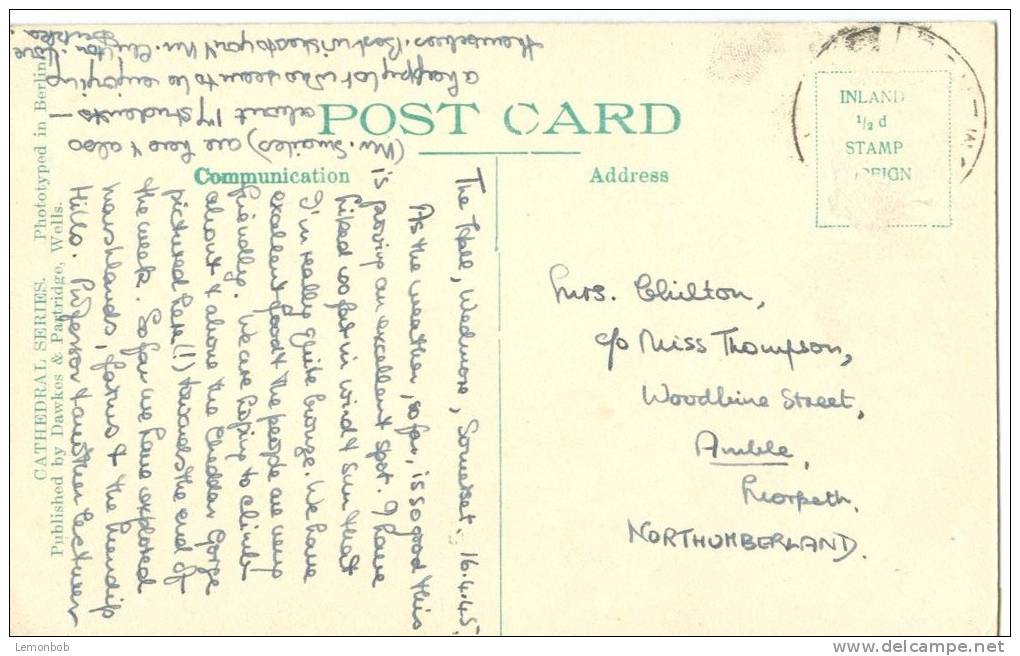 UK, United Kingdom, Cheddar, The Gorge, 1945 Used Postcard [P7492] - Cheddar