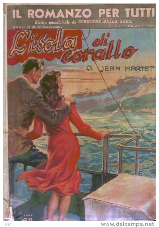 L'ISOLA DI CORALLO - IL ROMANZO PER TUTTI - Anno 1950 - Libri Antichi