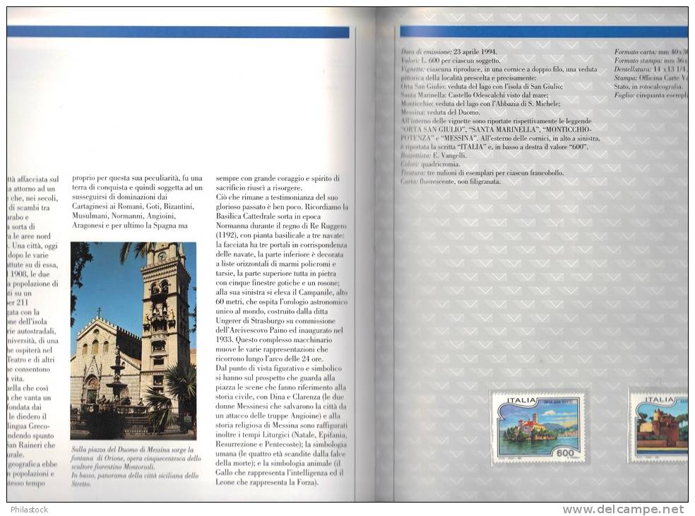 ITALIE Année 1994 ** Compléte Dans Un Riche Livre Avec Reliure En Cuir Des Postes Italiennes - Années Complètes