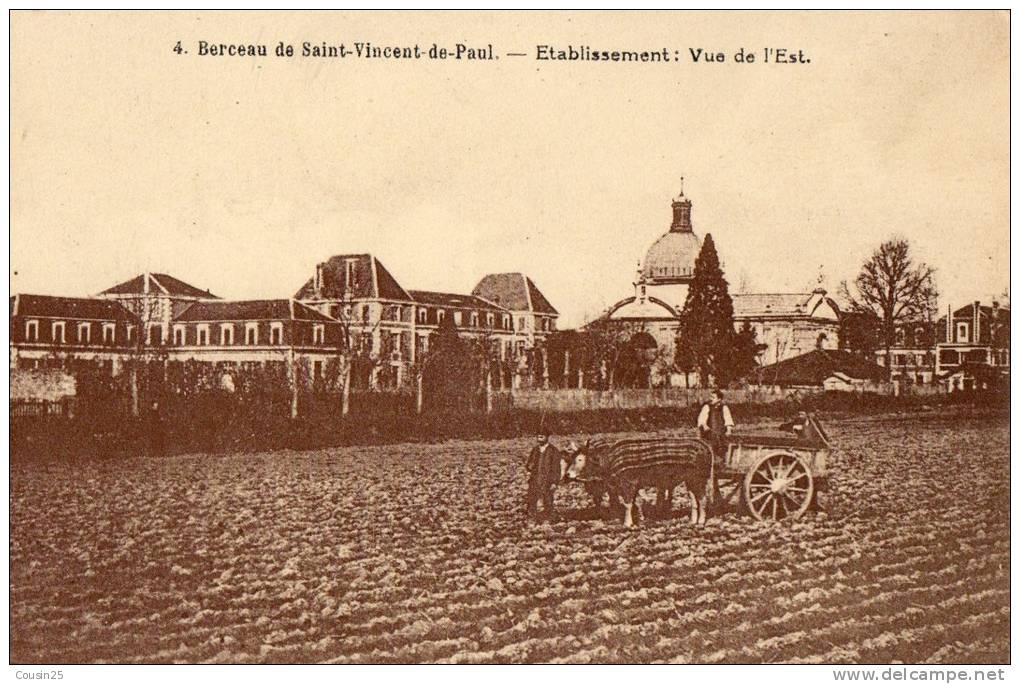 41 Berceau De SAINT VINCENT DE PAUL - Etablissement - Vue De L'est - Attelage De Boeufs - Saint Vincent De Tyrosse