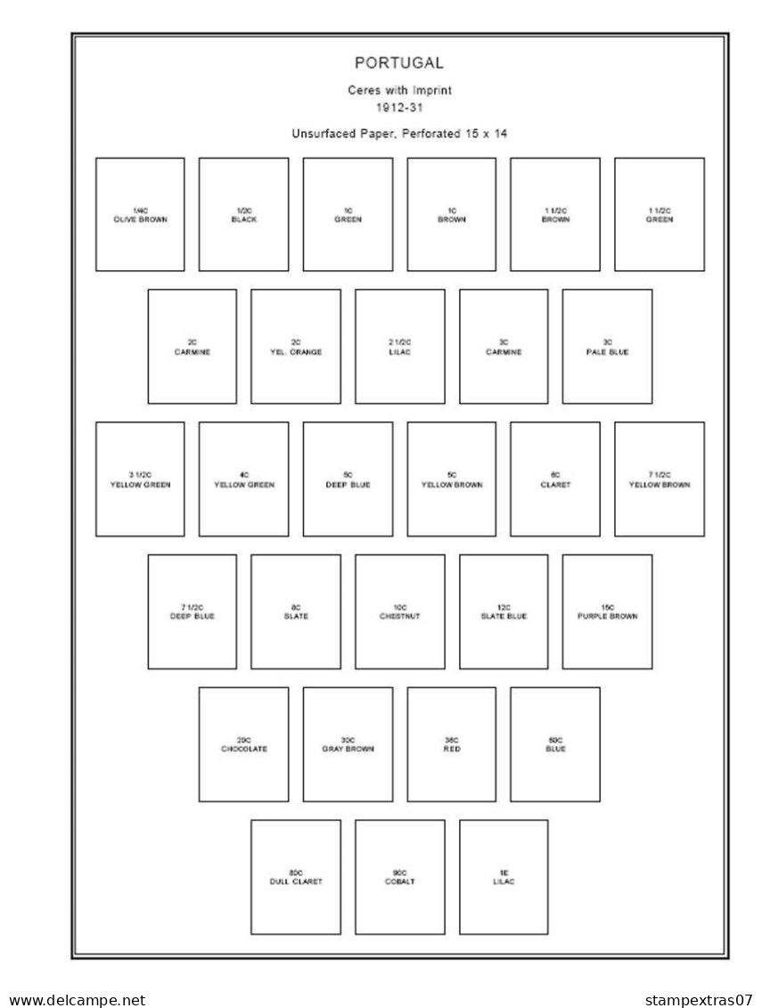 PORTUGAL STAMP ALBUM PAGES 1853-2011 (589 Pages) - Inglese