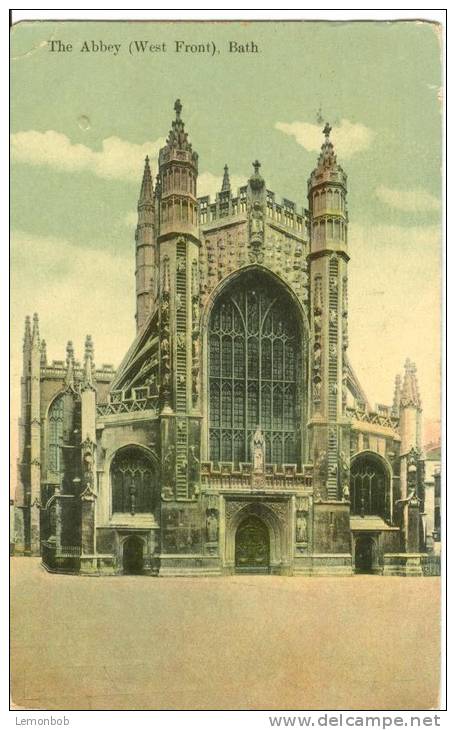 UK, United Kingdom, The Abbey, Bath, 1910 Used Postcard [P7516] - Bath