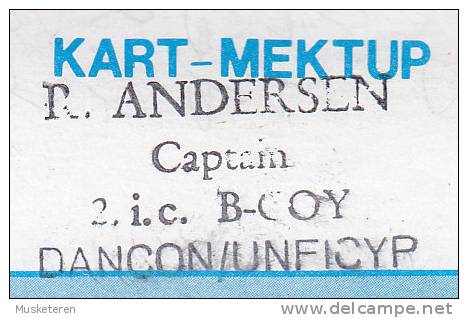 Denmark Fieldpost DANCON / UNFICYP 1986 Folded Photo Cover Officer In B-COY Regiment To VIBY Denmark SCARCE !! (4 Scans) - Covers & Documents