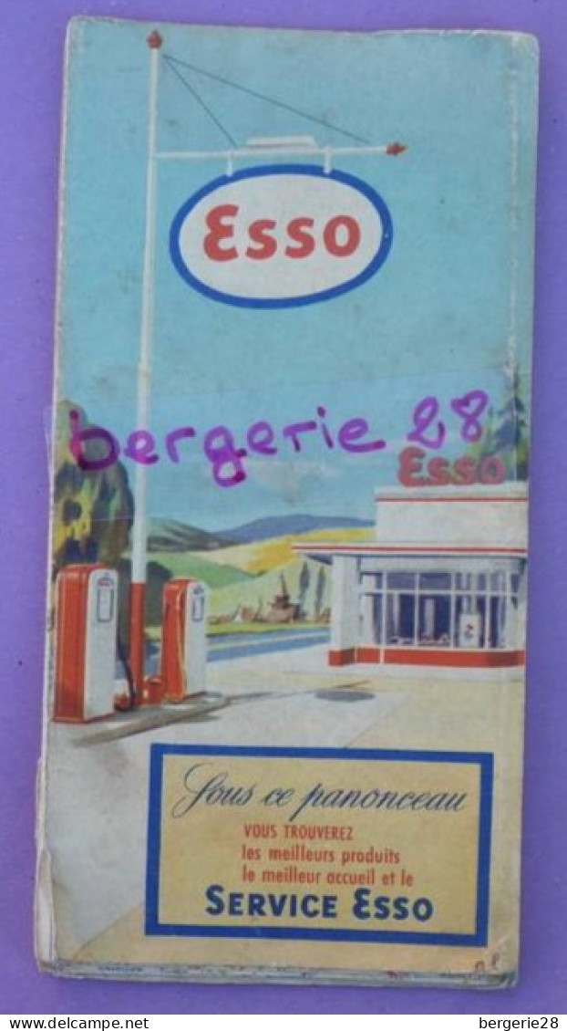 CARTE DE FRANCE - LES ROUTES DE FRANCE Offert Par ESSO (station ESSO, Pompes à Essence) - Europa