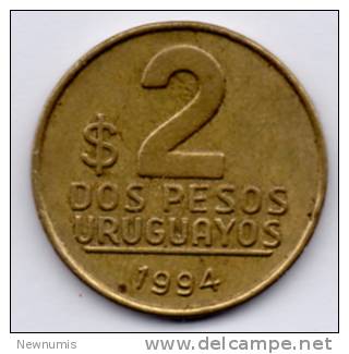 URUGUAY 2 PESOS 1994 - Uruguay