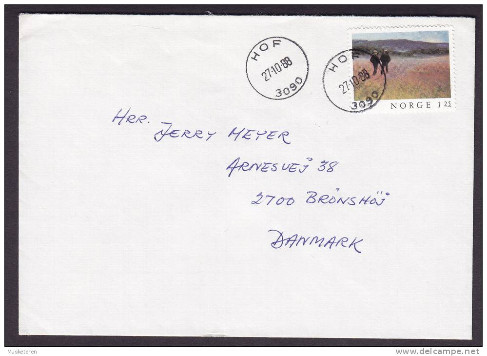 Norway Deluxe HOF 1988 Cover To BRØNSHØJ Denmark - Briefe U. Dokumente