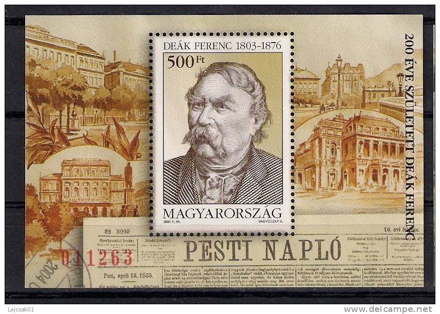 Hungary 2003. Used Mi.Bl.285 - Used Stamps