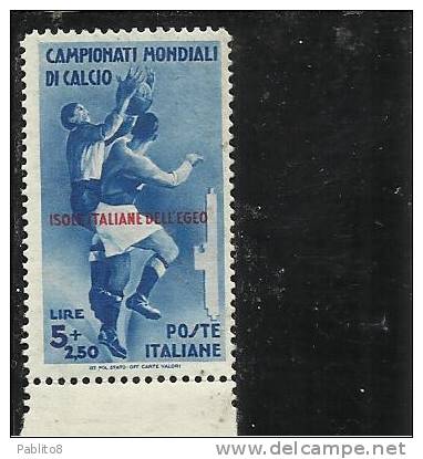 EGEO 1934 CALCIO LIRE 5 + 2,50 MNH - Egeo