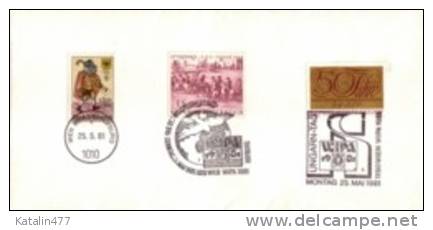 Austria,1981. Different Stampissues With WIPA Cancellations On Ungarn Tag - Briefe U. Dokumente