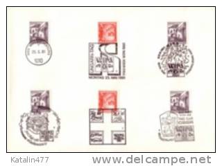 Austria,1981. Different Stampissues With WIPA Hofburg Cancellations On Europa -Ungarn TAG - Briefe U. Dokumente