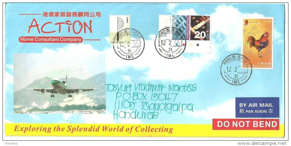 Cover Hong Kong To Honduras 2005 - Covers & Documents