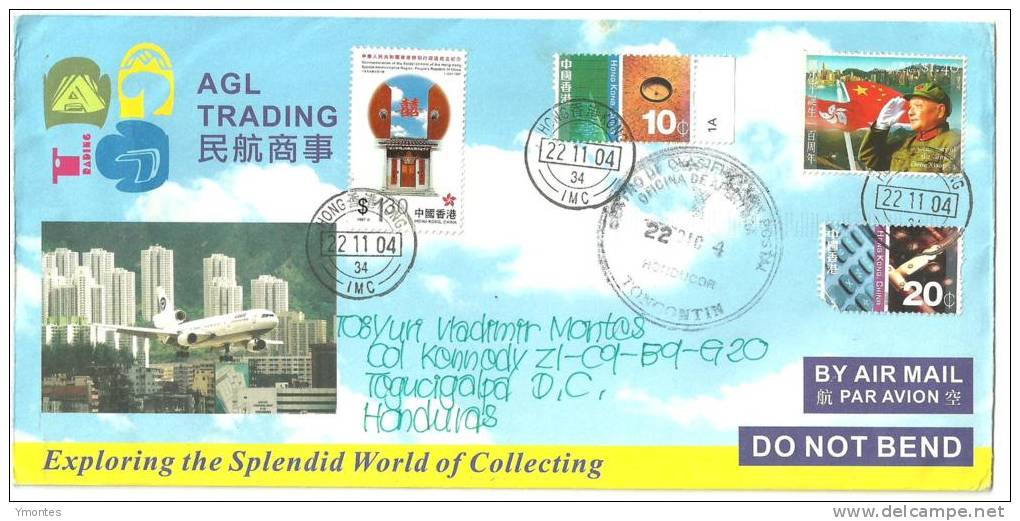 Cover Hong Kong To Honduras 2004 - Lettres & Documents